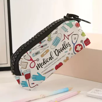 Medical Supplies Print Zipper Pouch for Makeup & Pens